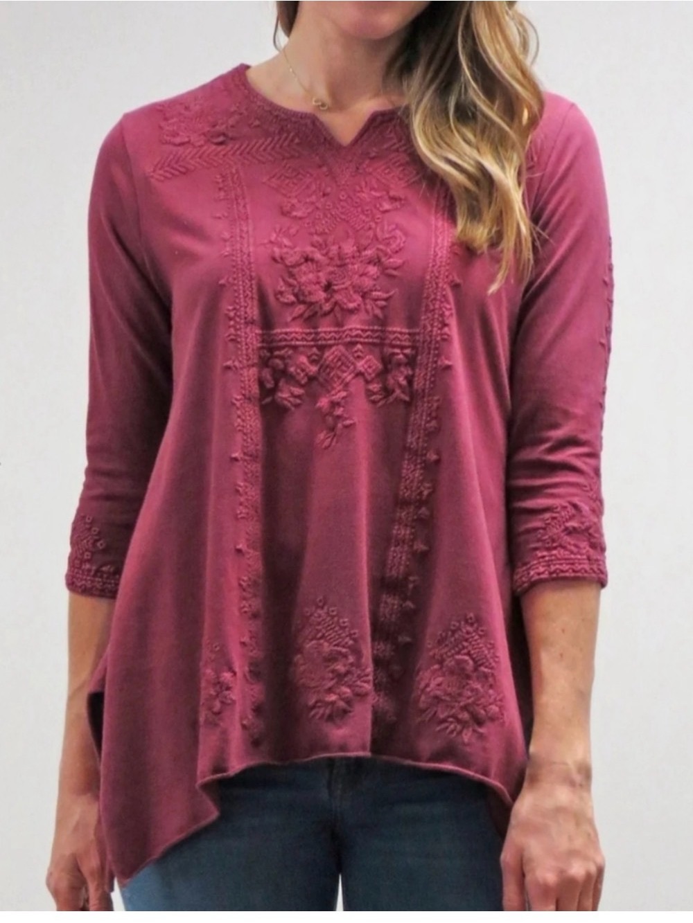 Karyn Seo Knit Misha Embroidered Top Size M